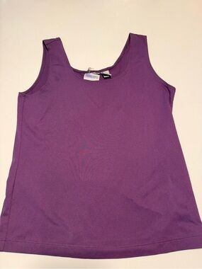 Chicos Plum Purple Microfiber Tank Top Sz 1